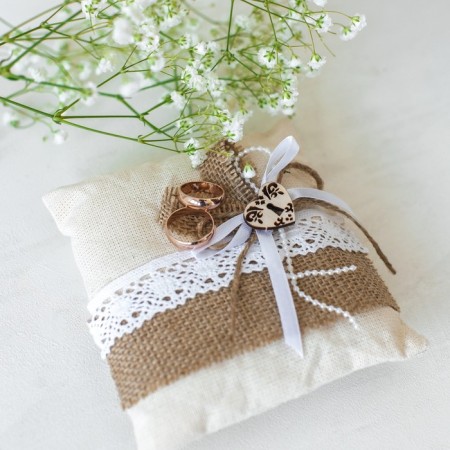 Pillow under the rings "Maria", 13x14 cm, two -nickname, holofiber-3