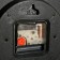 Watch wall, interior "football", d-23 cm, silent, black body