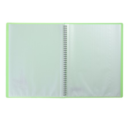 Folder 30 inserts on spirals, A4, 600 μm, Erichkrause "Neon Transport", texture "Sand", green, mix-7
