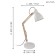 Torona 1, 1x60W E14 table lamp, white, brown color