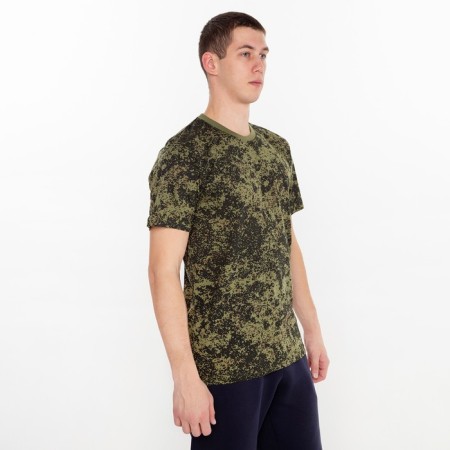 T -shirt male, green color/pixel, size 48