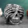 Figure pot "Skull" 9x9x8cm, silver