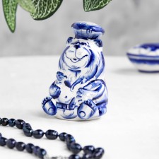 Сувенир «Кот повар», 5 см, гжель