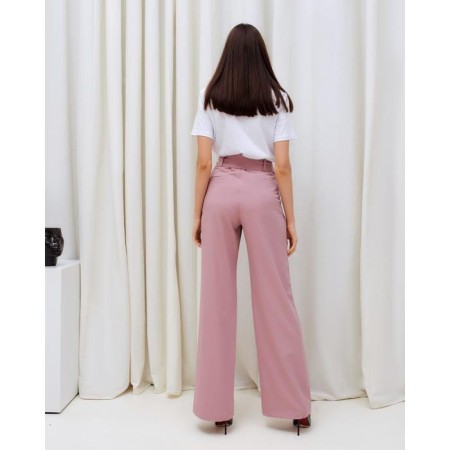 Women's straight pants MIST, size 50, pink color-7