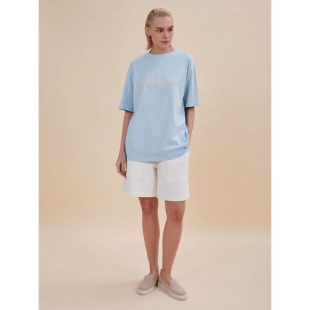 Female T -shirt, size l, blue color-5