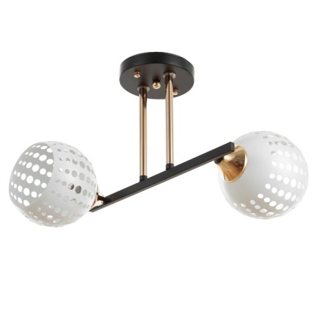Chandelier N4537/2 BK+FGD black/gold 2x60W E27 38x36x23.5cm