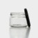 A set of glass cans with a black cover and label, TO-82, 0.25 l, 6 pcs