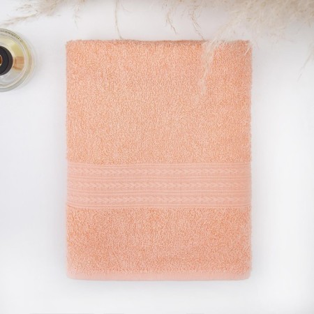 Terry towel 50x90 cm, peach, 440 g/m2, cotton 100%-1