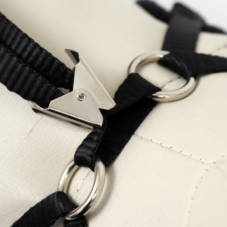 A set with a soft harness with a bow "Cell", L, leash 120 x 1.5 cm, og 35-50 cm, black 96837-7