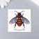 Tattoo on the body Color "Bee - Fear?" 6x6 cm
