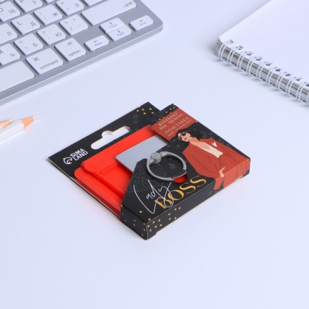 Set: phone stand and ring on the Lady Boss cover-1