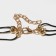 Beads 3 tiers "Circles", black color in gold, 48 cm