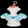 Porcelain bell "Angel", copyright painting, 8 cm