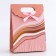 Gift box-package, packaging with a cut handle, "pink grace", 12 x 6 x 16 cm