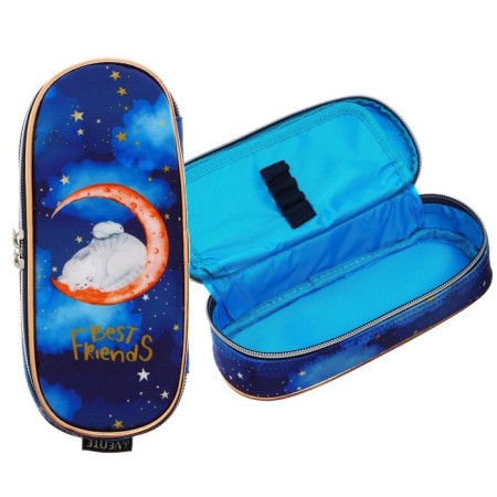 Penal-socket 80 x 210 x 50 mm, soft, textile, with a folding bar, Devente Boo, with artificial leather decoration