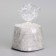 Candle "Trapezius" in the candlestick of gypsum smooth, 8x6cm, marble with black stripes