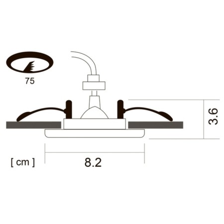 Ass-built Lamp Aqua A5440PL-1wh, GU10, 50 W, 8.2x8.2x3.6 cm, white, white-2