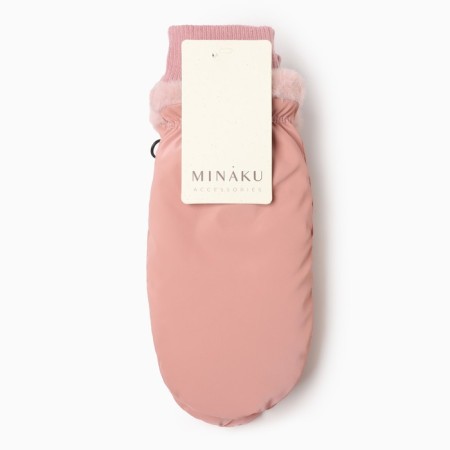Women's mittens minku, pink color, 25 cm-4