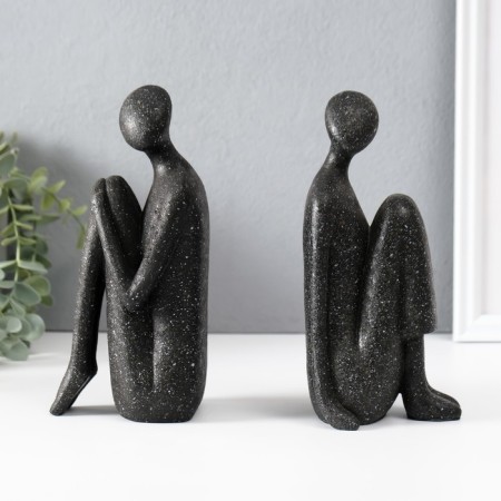 Polystone souvenir "close - far" black set 2 pcs 9x19x19.5 cm-9