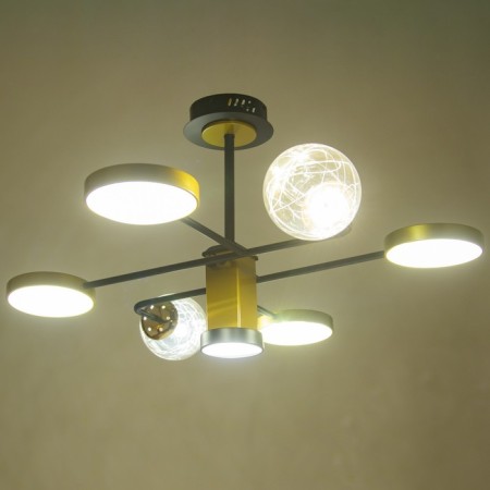 Chandelier 1851/7 LED 72W 3000-6000K black and gold 79x77x43 cm Bayerlux-2