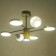 Chandelier 1851/7 LED 72W 3000-6000K black and gold 79x77x43 cm Bayerlux