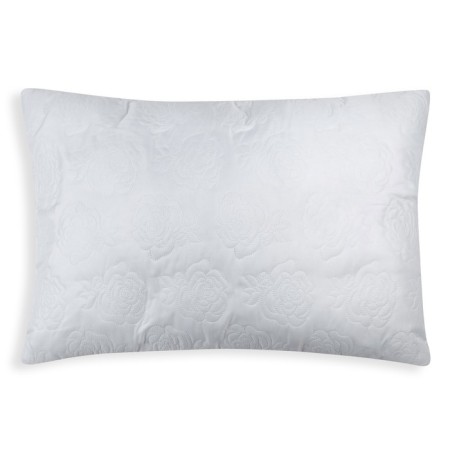 Rose pillow 50x70 cm, white, polyester fiber, PE 100%