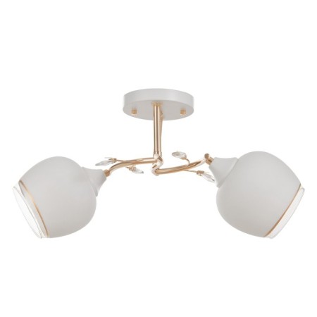 Celestial chandelier Kimberly 2HE27 40W gold, white