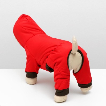 Zimovye jumpsuit for animals, L (DS 28-30, OG 40-44 cm, Osh 32 cm), Red-2