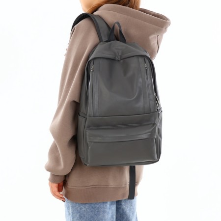 Youth backpack with lightning, 5 pockets, gray color-1