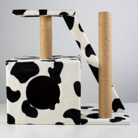 House for cats with a claw "homebody", with a staircase and site, 60 x 35 x 56 cm, mix-1