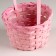 Wicker basket, d15x9x31cm, pink, bamboo