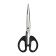 Chancellery scissors 16.7 cm office plastic handles, euro suspension