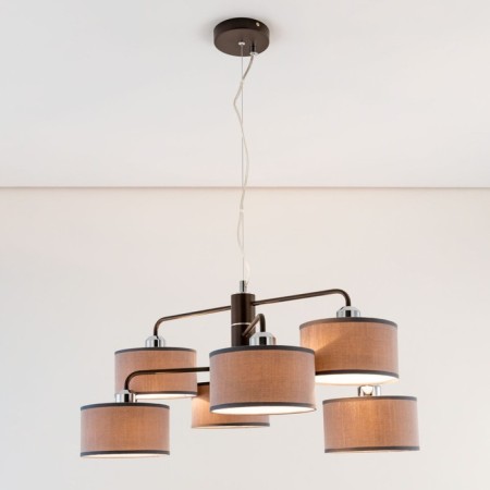 Suspended chandelier Citilux "Form" CL428261, 6x60W, E27, brown color-17
