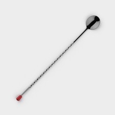 A barn spoon with stainless steel Madler, length 30 cm, black color