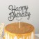Topper for the cake "Happy Birthday", 17 × 11 cm, silver color