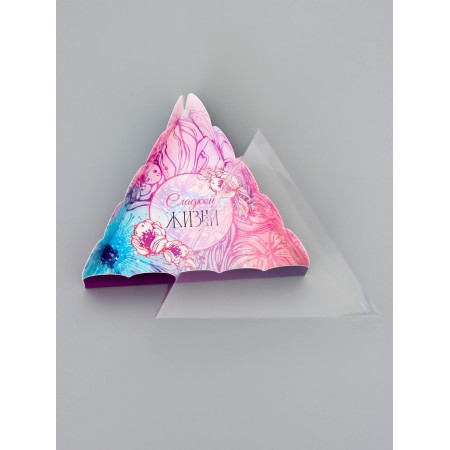 Cookie box, confectionery packaging, "sweet life", 18 x 18 x 4 cm-3