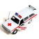 Metal GAZ-2402 Volga ambulance, 12 cm, doors and trunk open, white color
