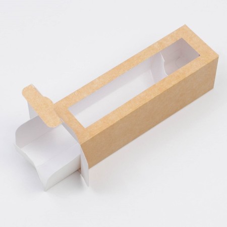 Box for Makarun, confectionery packaging, "craft", 5.5 x 18 x 5.5 cm-1