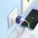 Network charger HOCO C125A, Type-C, 20 W, transparent, Type-C-Type-C, Blue