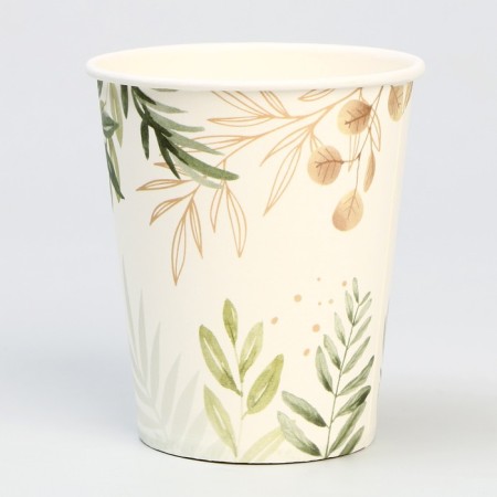A one -time paper glass "Nature", 250 ml, a set of 6 pcs-2