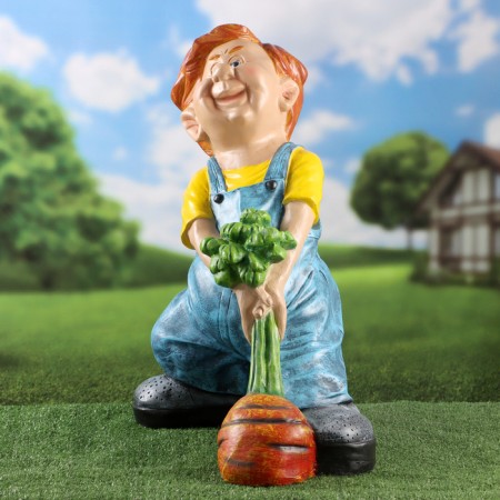 Garden figure "Boy with carrots" 65x60cm-1