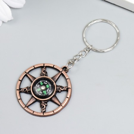 Metal keychain "Hot with a compass" 3.5x3.5 cm-1