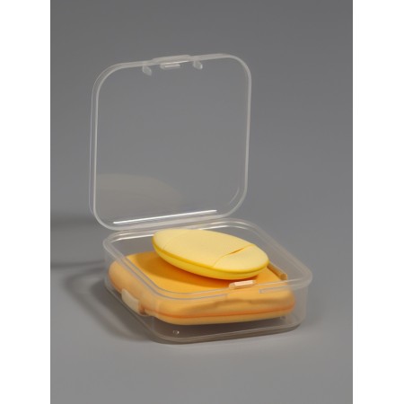 Set of sponge d/makeup 2 pcs: drop, down jacket in the layer case Latex yellow bag QF