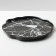 Ceramic Black Marble Coramic plate, 27 cm, black color