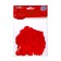 Decorative hearts, set 50 pcs., 3.2 cm, red color