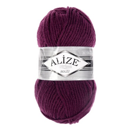 Yarn "Superlana Maxi" 75% acrylic, 25% wool 100m/100g (111 purple.)-1