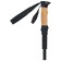 Scandinavian Walking Alitop, telescopic, 3 sections, up to 135 cm, black color