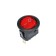 Round key circuit breaker, 250 V, 6 A, On-OFF, 3C, Red, with backlight
