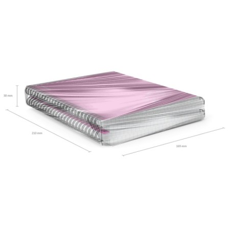 Notebook A5 80 sheets in a cage on a spiral Erichkrause Silhouette, with a plastic cover pink,-5