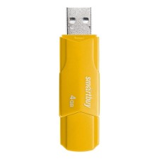 Flash drive Smartbuy 4GBCLU-Y, 4 GB, USB2.0, Thu up to 25 MB/s, PLO up to 15 Mb/s, yellow